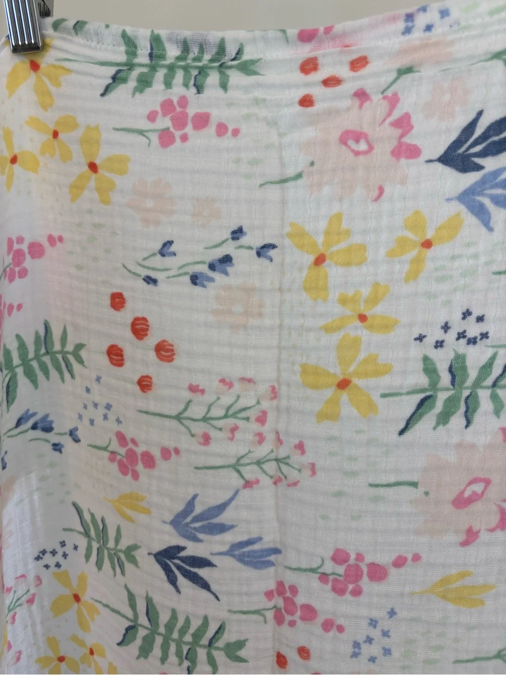 Cloud Island 100% Cotton Muslin Blanket / Scarf / Swaddle | Floral Print